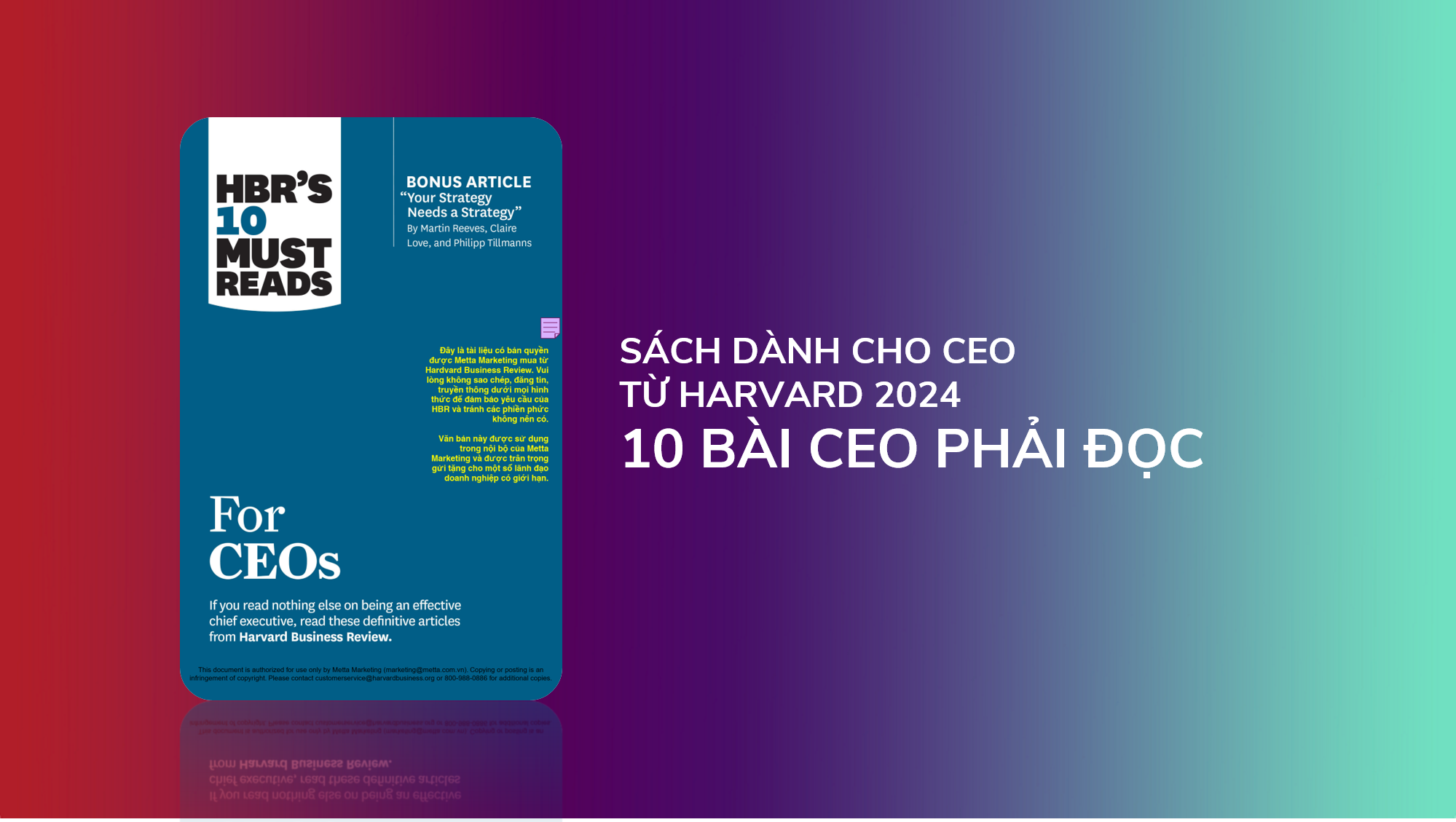 SACH DANH CHO CEO TU HARVARD 2024 10 BAI CEO PHAI DOC 1